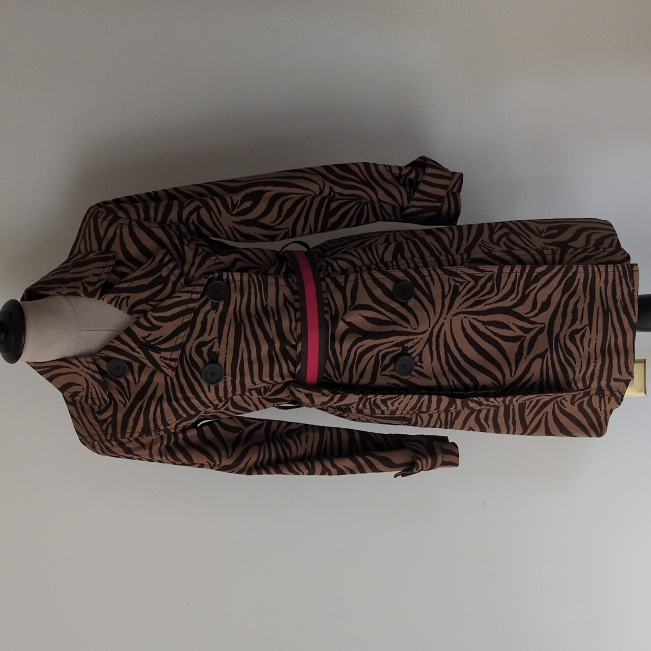 Boden Zebra Print Trench Coat With Belt (Please Read The Full Description)